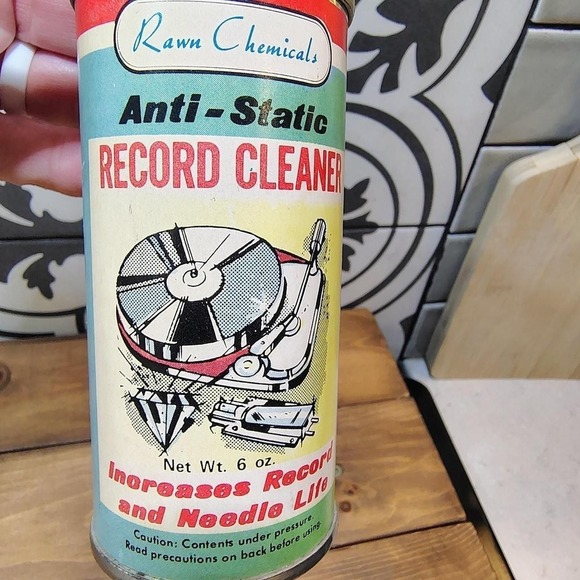 Other - Vintage Rawn Chemicals Anti-Static Record Cleaner 6oz Spray Can Part 671 Retro